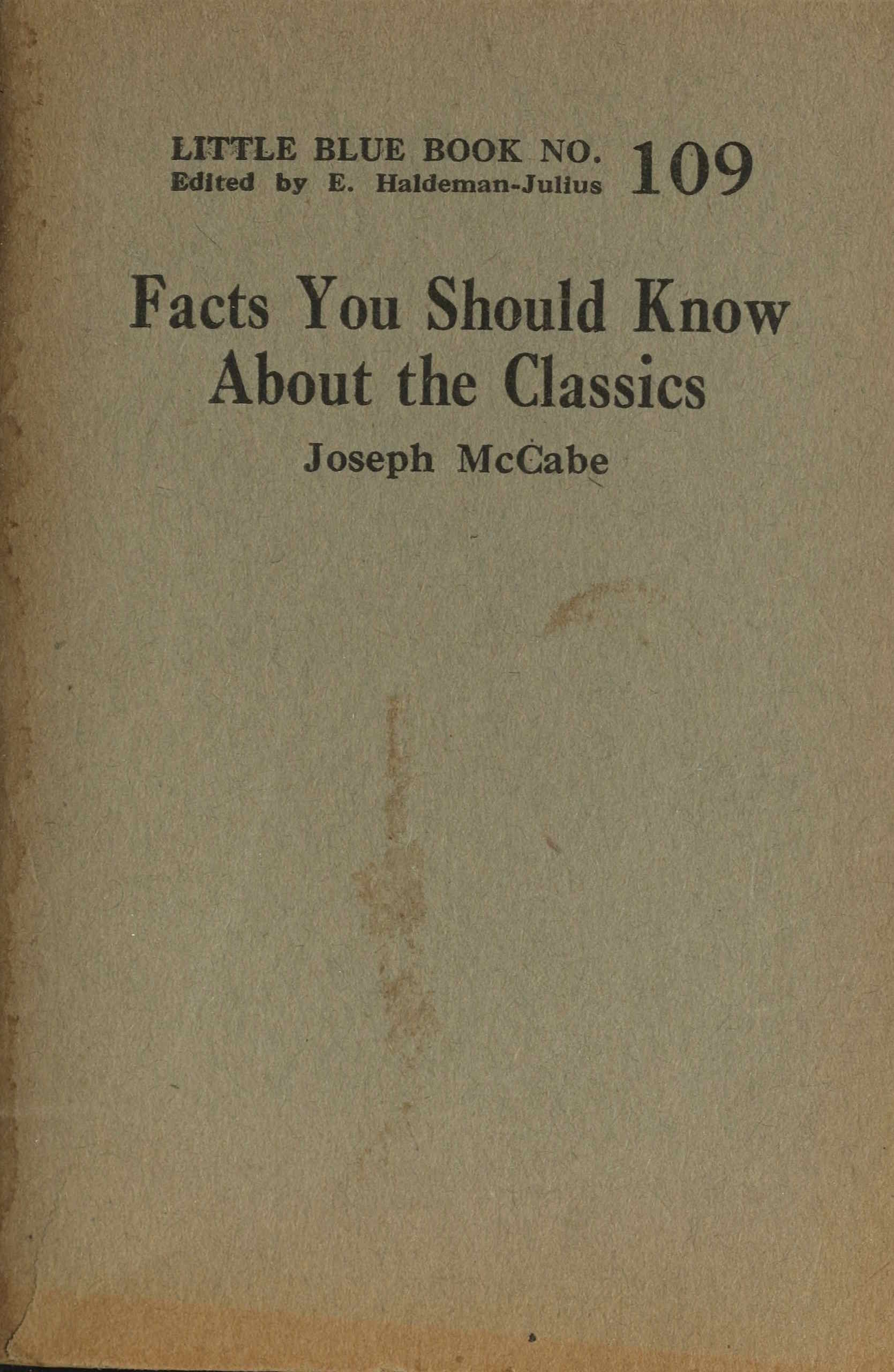 eBook of Facts you should know about the classics